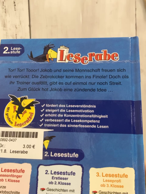 Leserabe  Buch Die wilden Zebrakicker 