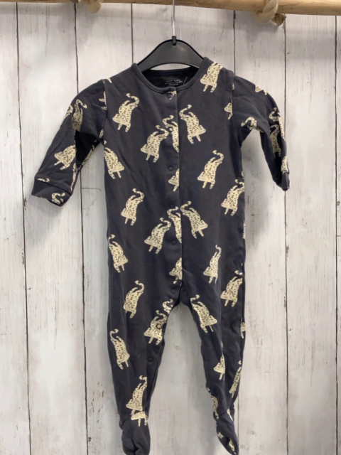Next  Schlafanzug  Gr. 80  grau beige Leoparden 