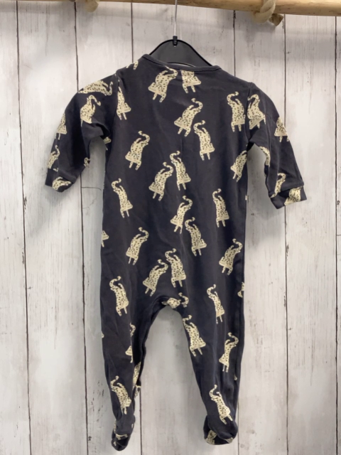Next  Schlafanzug  Gr. 80  grau beige Leoparden 