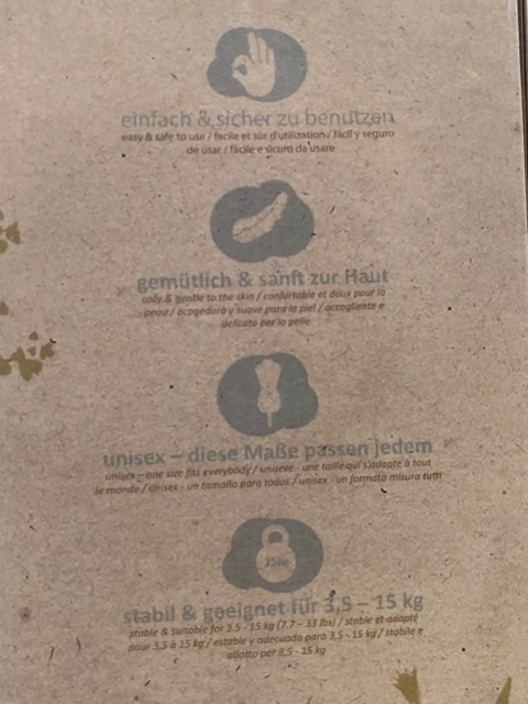 Makimaja  Babytragetuch  blau weiße Sterne 