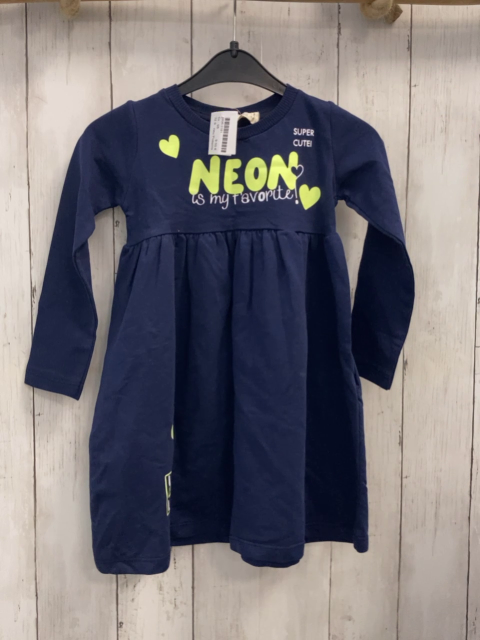 neu Poppins  Kleid  Gr. 98  blau hellgrün weiße Schrift Herzen 