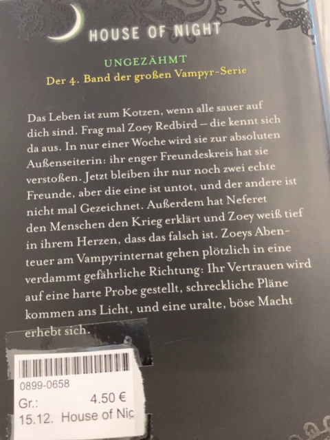 House of Night Buch Band. 4: Ungezähmt 