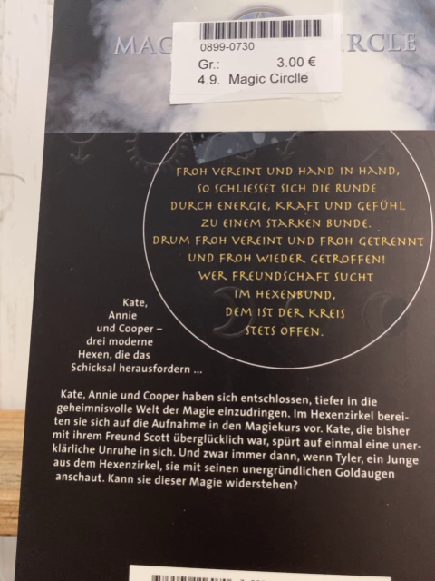 Magic Circlle  Taschenbuch Geheimnisvolle Offenbarung 