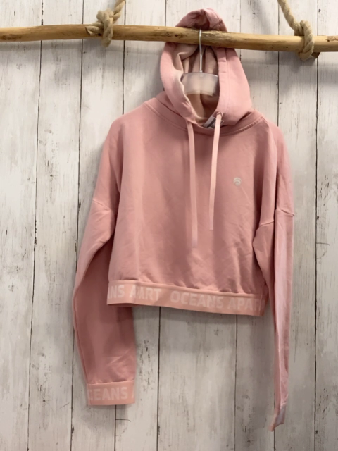 Oceans Apart Pullover Gr. XS  rosa Kapuze kurz geschnitten
