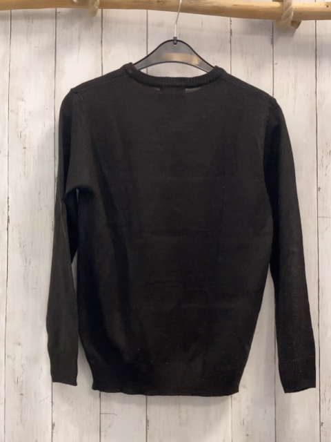 H&M Pullover Gr. 146  schwarz Strick Weihnachtamann