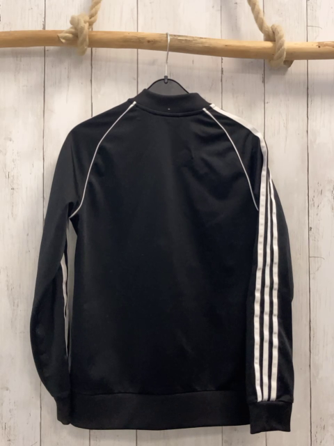 Adidas Joggingjacke Gr. 152  schwarz weiße streifen