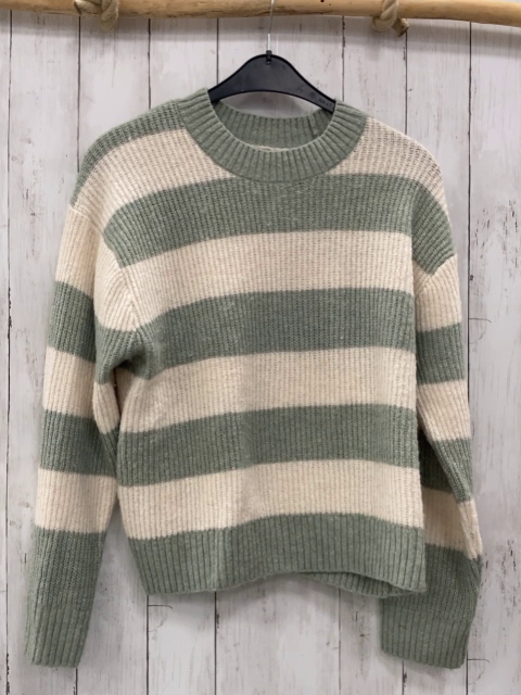 H&M Pullover Gr. S  mint weiße Streifen Strick 