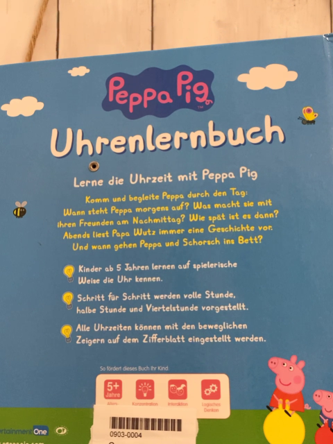  Pappbuch Peppa Pig Uhren Lernbuch
