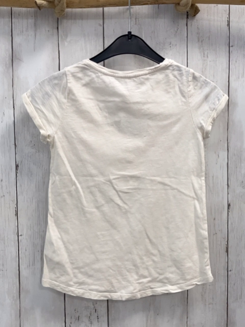 H&M  T-Shirt  Gr. 122  weiß Pailettenkopf Paulchen Panther 
