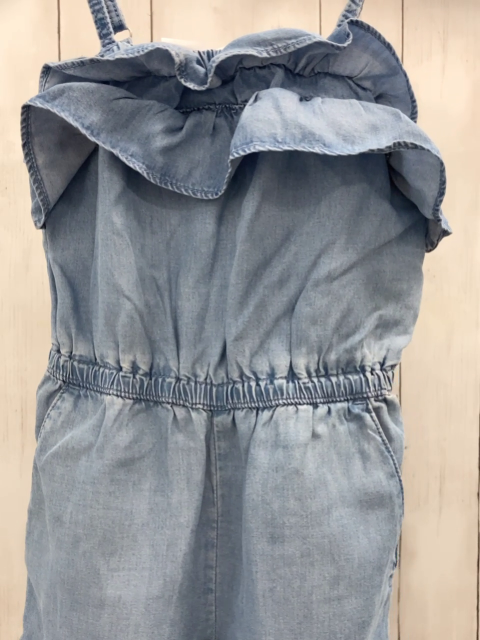 H&M  Playsuit  Gr. 116  blau Jeans Rüschen 