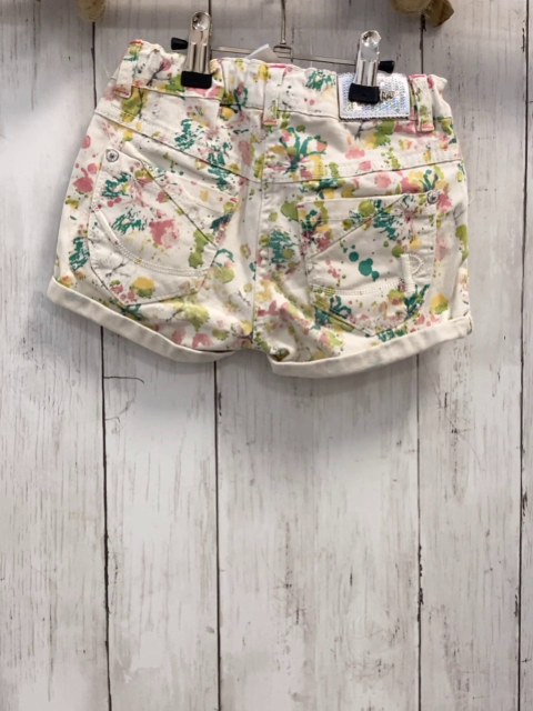 Pampolina  Shorts  Gr. 122  weiß bunte Blumen  Bund verstellbar 