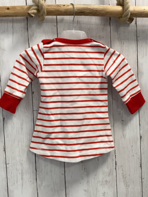   Kleid  Gr. 74  weiß rote Streife roter Bund Möwe 