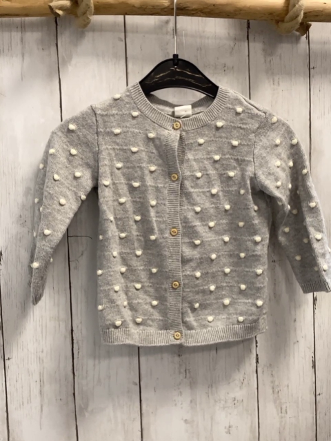 H&M  Strickjacke  Gr. 80  hellgrau weiße Noppen 