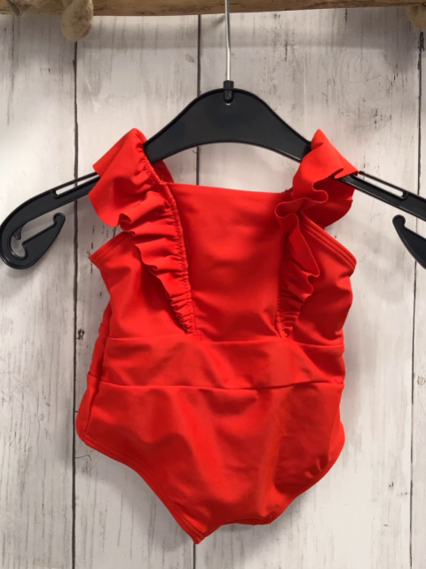 H&M  Badeanzug  Gr. 62/68  rot Rüschen 
