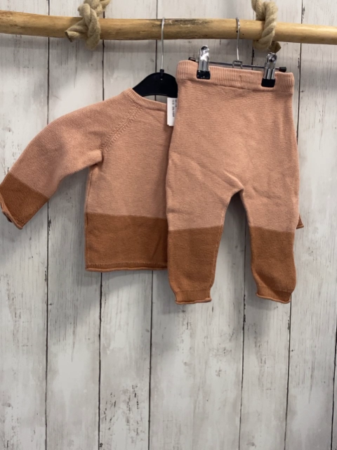 2tlg H&M  Pullover + Leggings  Gr. 74  lachs hellbraun Strick 