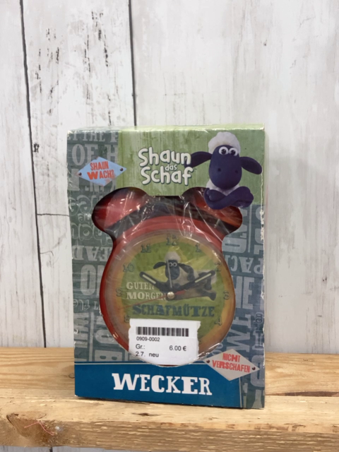 neu  Wecker  Shaun das Schaf im Karton 