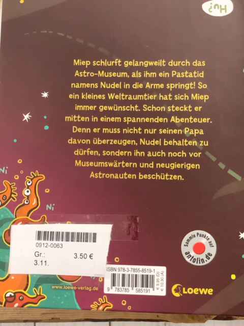  Buch Miep der Außerirdische
