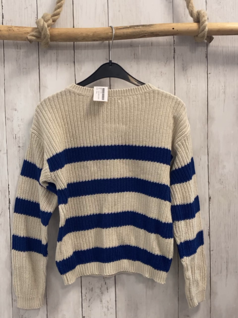 Only  Pullover  Gr. 134/140  beige blaue Streifen Strick 