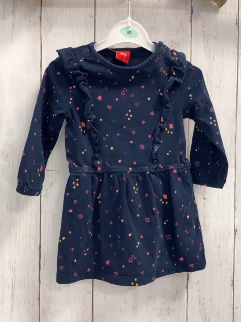 S´Oliver  Kleid   Gr. 68  blau bunte Herzen Rüschen 