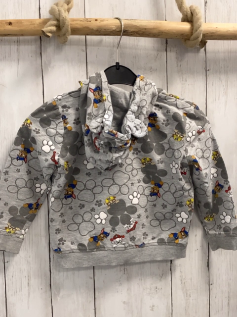 Paw Patrol  Sweatjacke  Gr. 98  hellgrau Fußspuren Paw Patrol Hund 