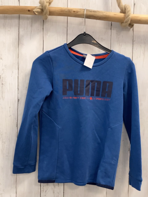 Puma  Pullover  Gr. 128  hellblau Kapuze Schrift 