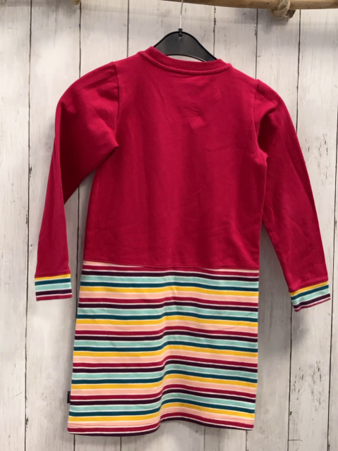 Jako-o  Kleid  Gr. 128  rotes Oberteil gestreifter Rock