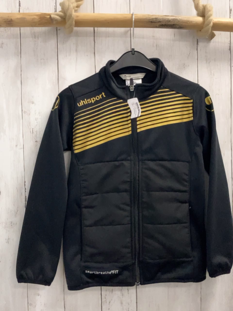 Uhlsport  Joggingjacke  Gr. 134/140  schwarz goldene Streifen 