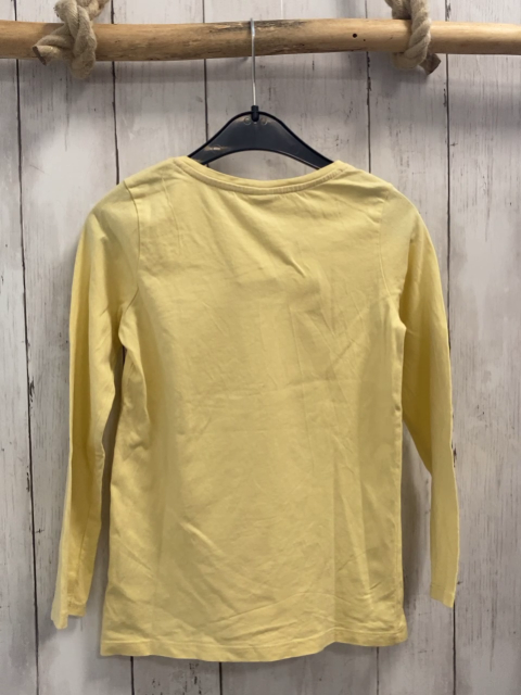  Langarmshirt Gr. 122  gelb Katze Glitzer