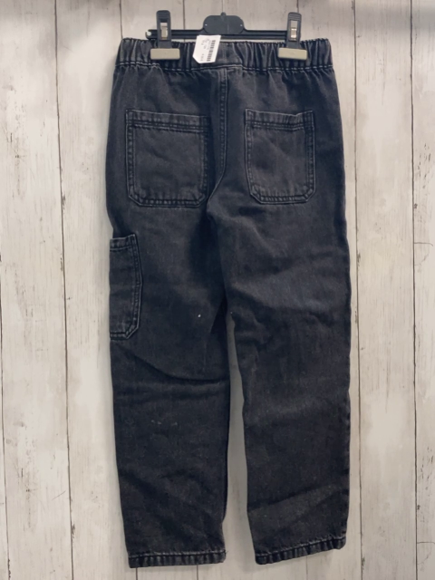  Hose Gr. 128  grau Jeans Kordel