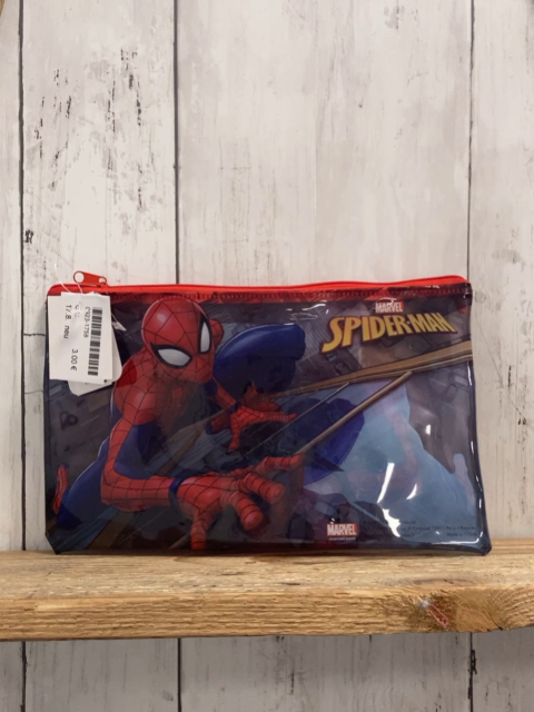 neu Federmäppchen rot grau Spiderman