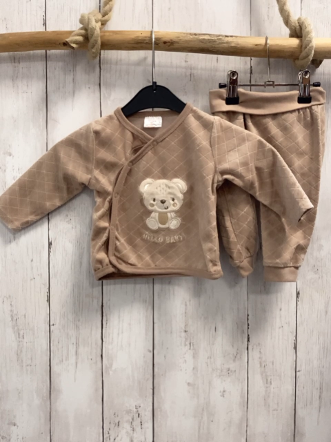 2tlg Orsolino  Pullover + Leggings  Gr. 68  hellbraun Nicky Rauten Bär 