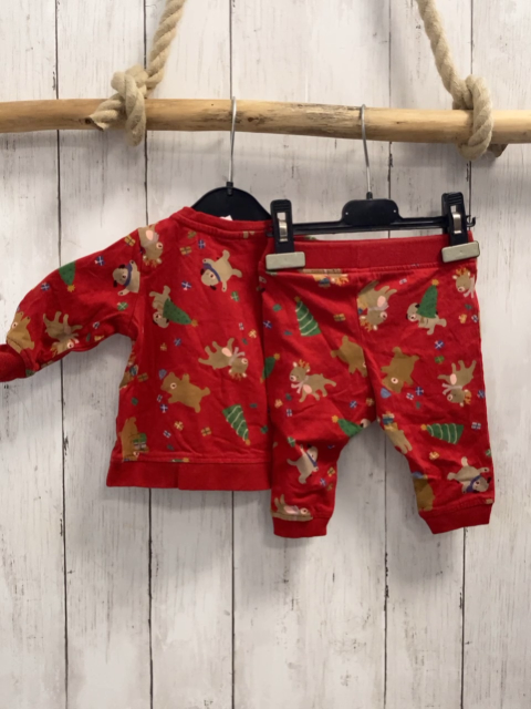 2tlg H&M Pullover + Leggings  Gr. 68  rot Weihnachtsmotive