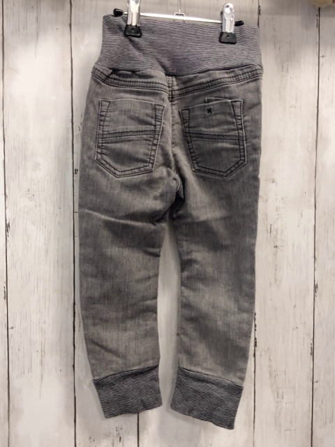   Hose  Gr. 92  grau Jeans + grau hellgrauer Streifenbund 