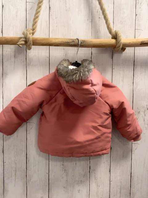 Orsolino  Winterjacke  Gr. 68  lachs Kapuze mit Fellbund weißes Plüschfutter 