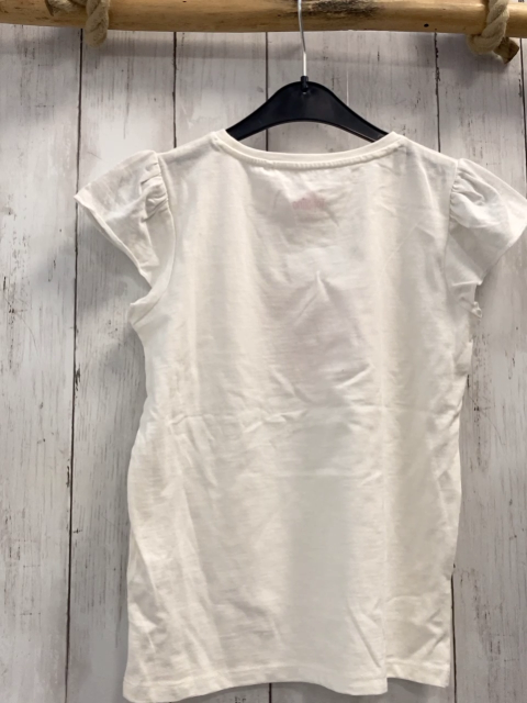 neu  T-Shirt  Gr. 128  weiß rosa Muschel mit Steinen 