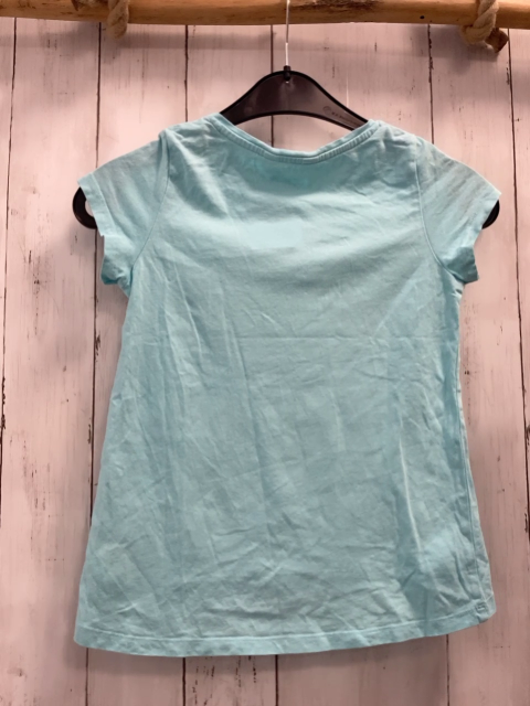 H&M T-Shirt  Gr. 134  hellblau türkis Pailettendelfin 