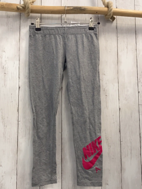 Nike  Leggings  Gr. 140  grau pink Schrift 