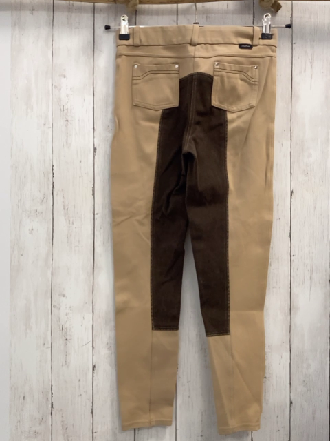 Decathlon  Reithose  Gr. 158  ocker braune Aufsätze 