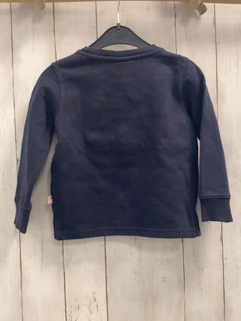 Salt & Pepper Pullover Gr. 92  blau Feuerwehrleiterwagen