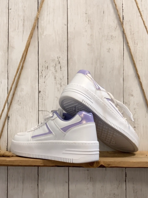  Schuhe  Gr. 40  weiß flieder Bund 