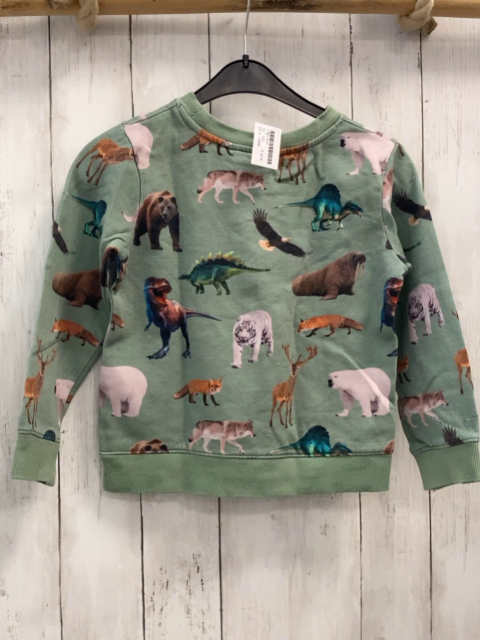 H&M Pullover Gr. 122  grün Tiere