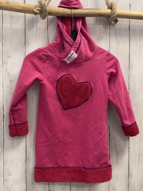 Jako-o Kleid Gr. 104  pink rotes Plüschherz + Bund