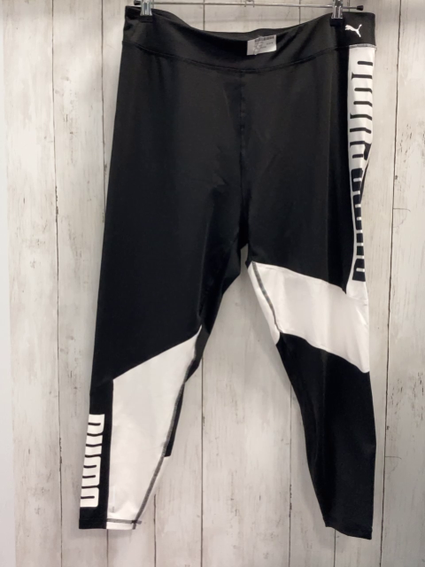 Puma  Sportleggings  Gr. XXL schwarz weiß mit Schrift 