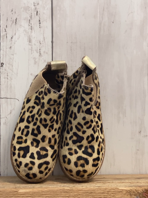 Mini Boden  Boots  Gr. 26  beige braun dunkelbraun leoprint mit Fell 