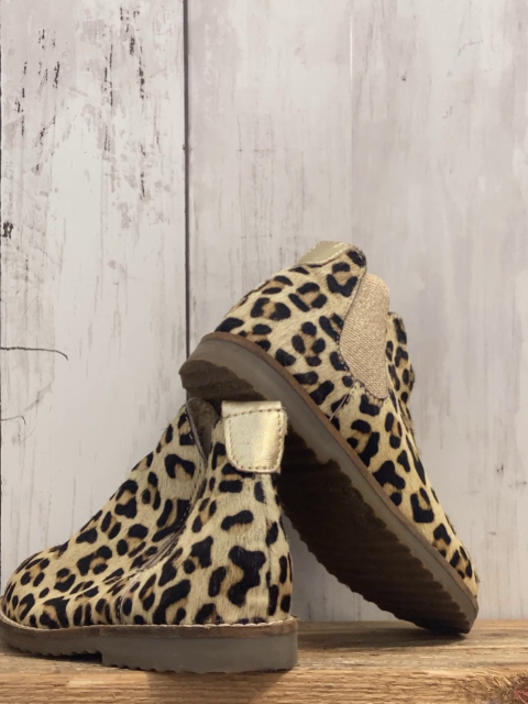 Mini Boden  Boots  Gr. 26  beige braun dunkelbraun leoprint mit Fell 