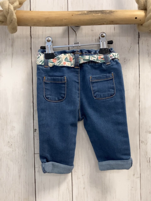 Obaibi  Hose  Gr. 56  blau jeans Gürtelband mit Blättern 