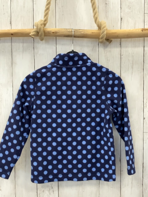  Fleecejacke Gr. 110  blau hellblaue Punkte