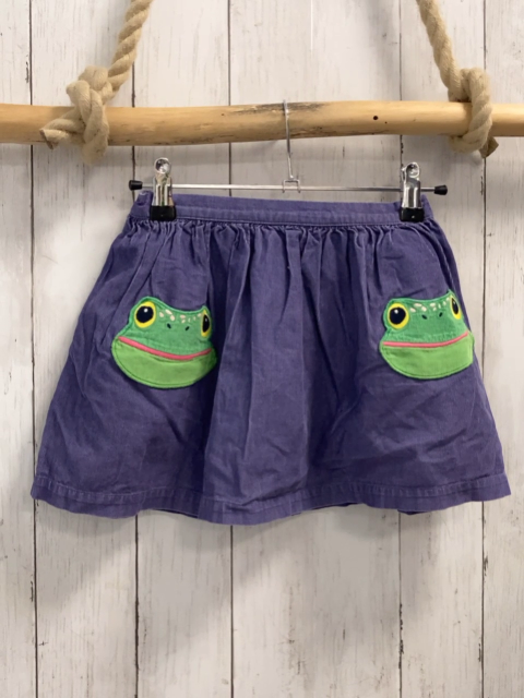 Mini Boden  Rock Gr. 116  lila Kord Froschköpfe 