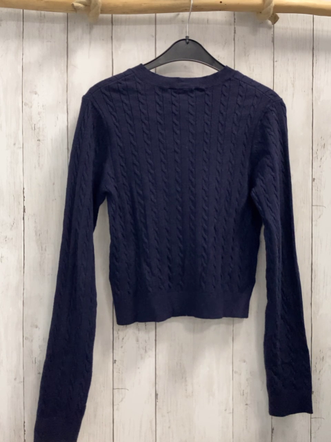 H&M  Strickjacke  Gr. 170  blau Zöpfe 