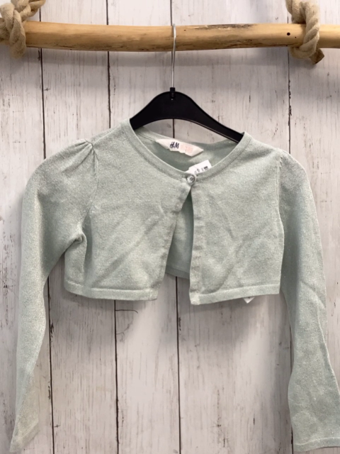 H&M Strickjacke Gr. 110  mint glitzernd